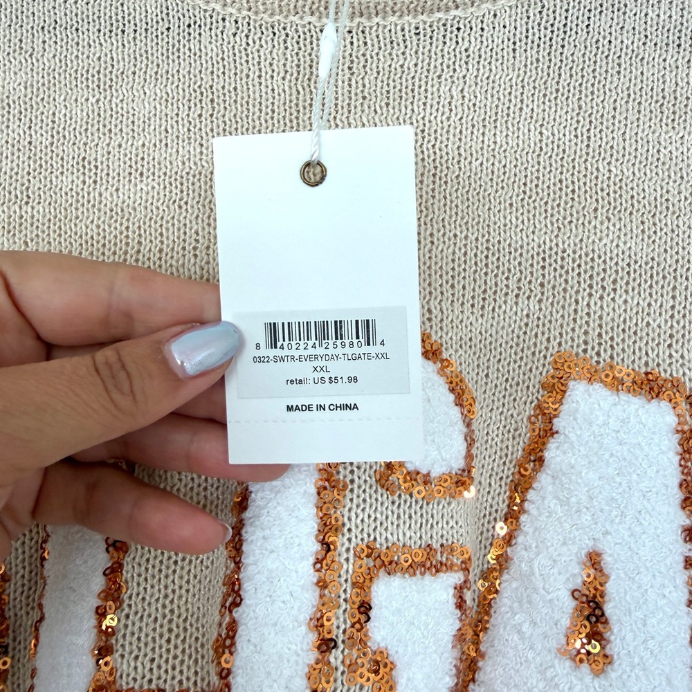 Simply Southern Tailgate Football Everyday Long Sleeve Sweater XXL NEW - Picture 3 of 10